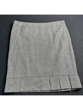 🖤 The Limited Career Pencil Skirt Textured pleated detail Gray Size 14 12-2 🖤